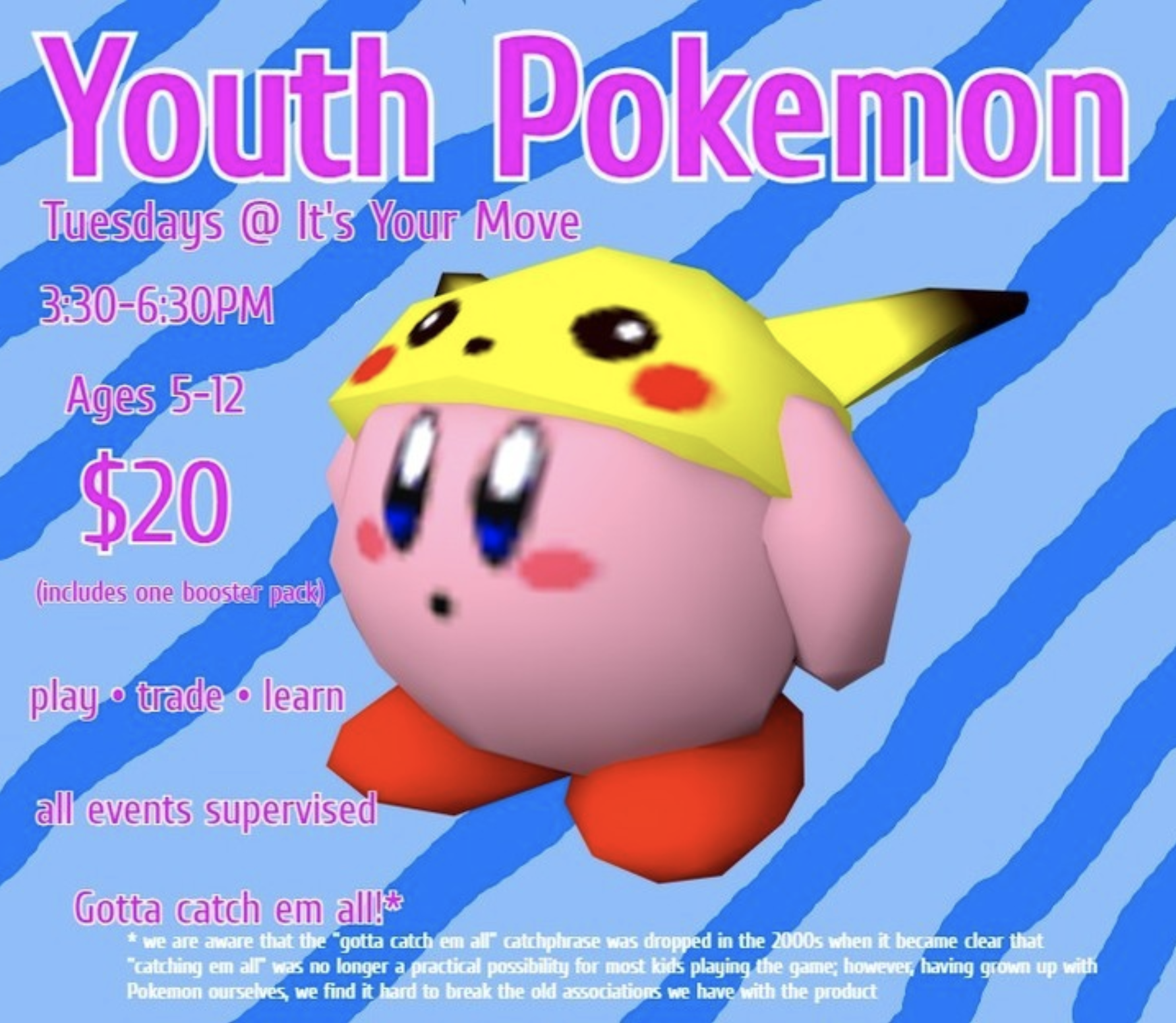 After-school youth Pokemon at It's Your Move Games