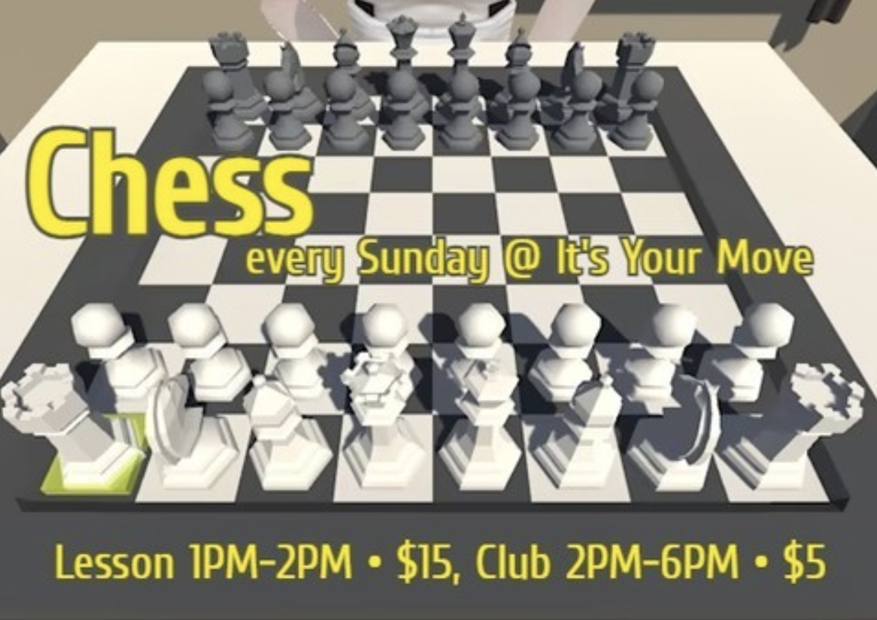 Chess on Sunday's at It's You Move Games