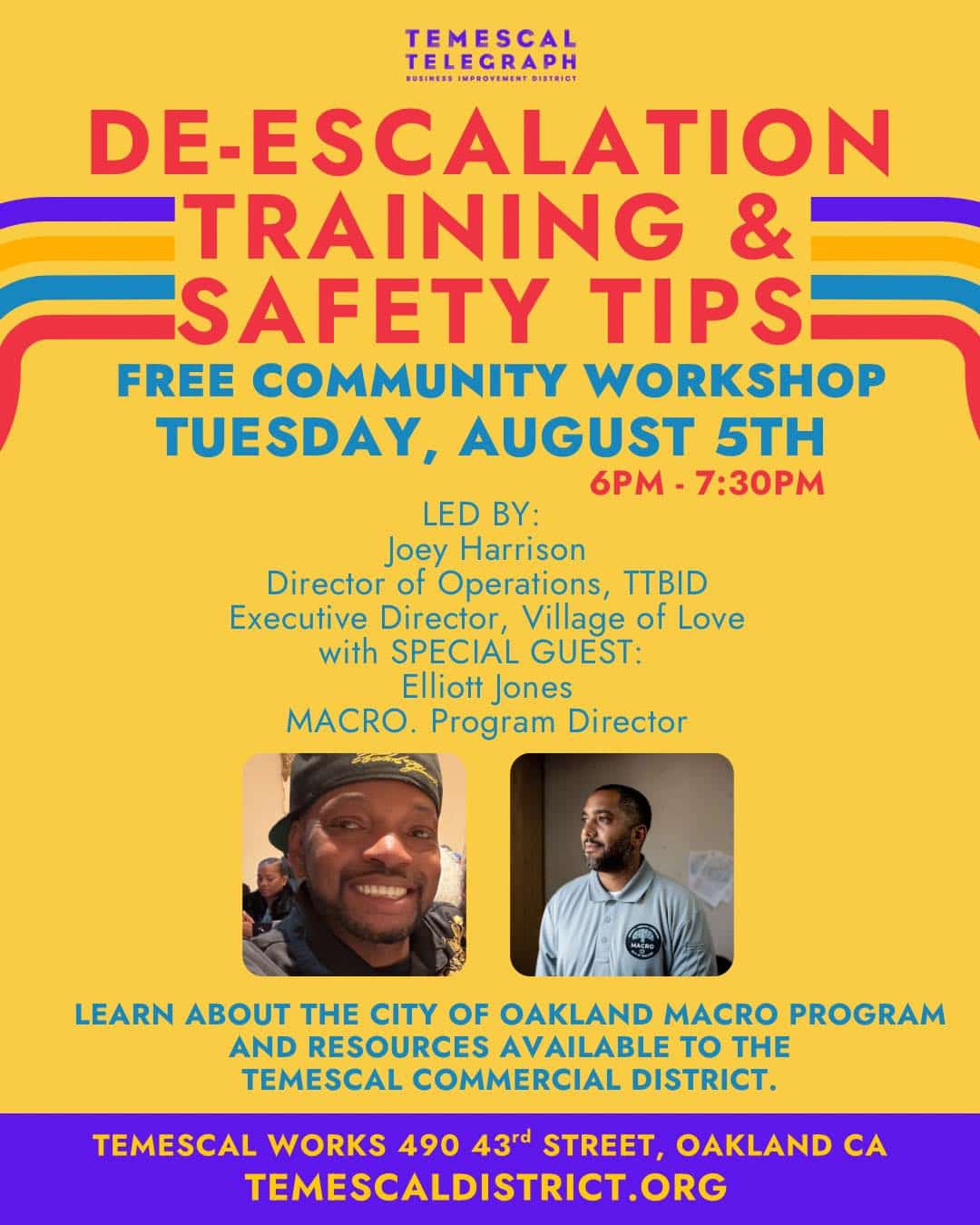 De-Escalation Training and Safety Tips - Free Community Workshop