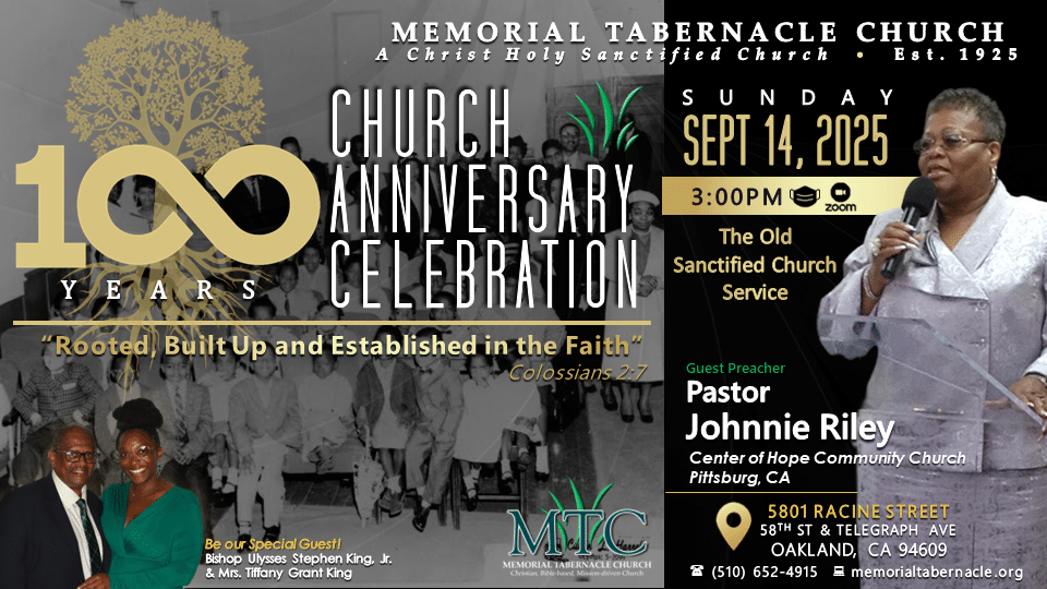 100th Anniversary Celebration for Memorial Tabernacle Church