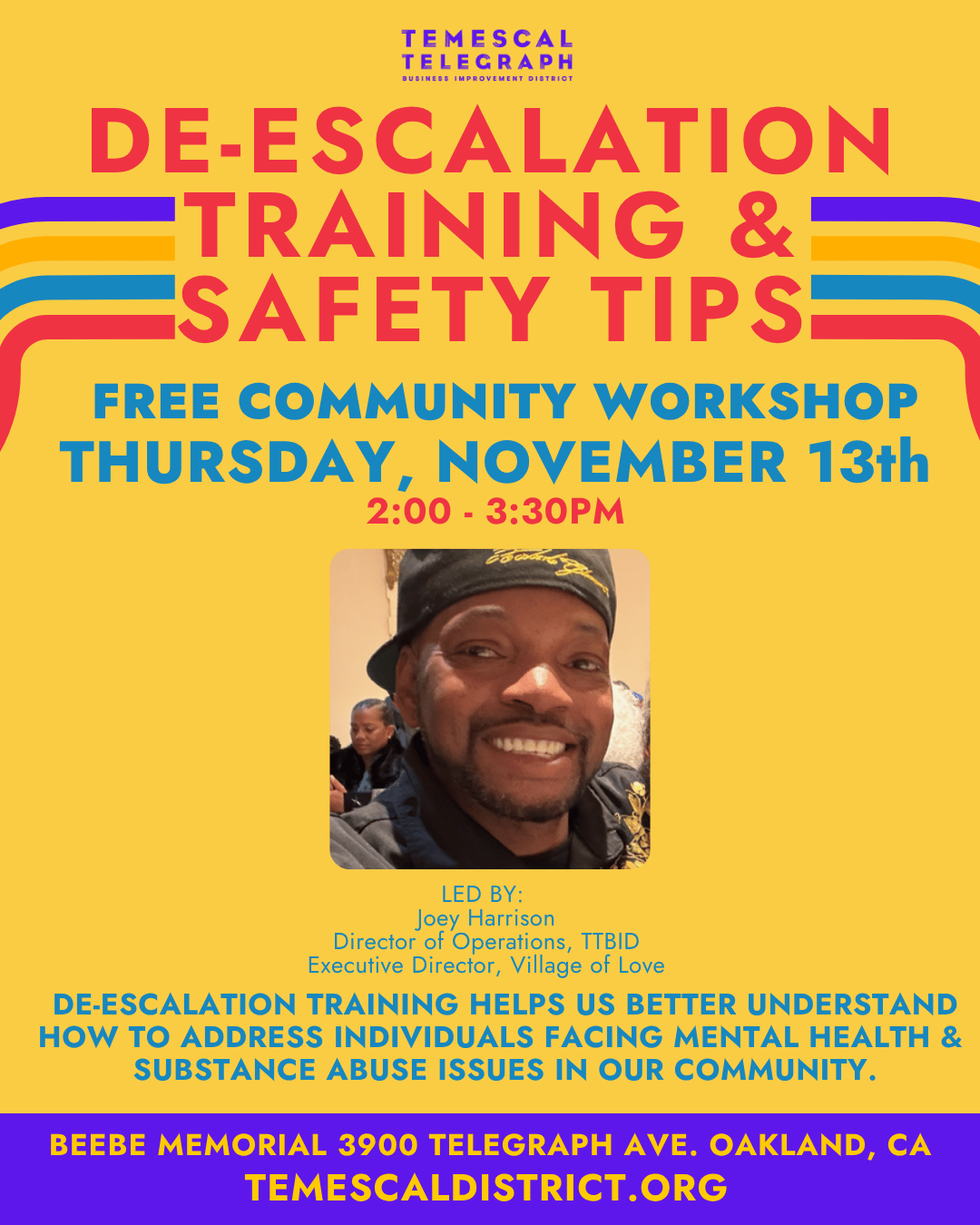 De-Escalation Training ~ Free Community Workshop