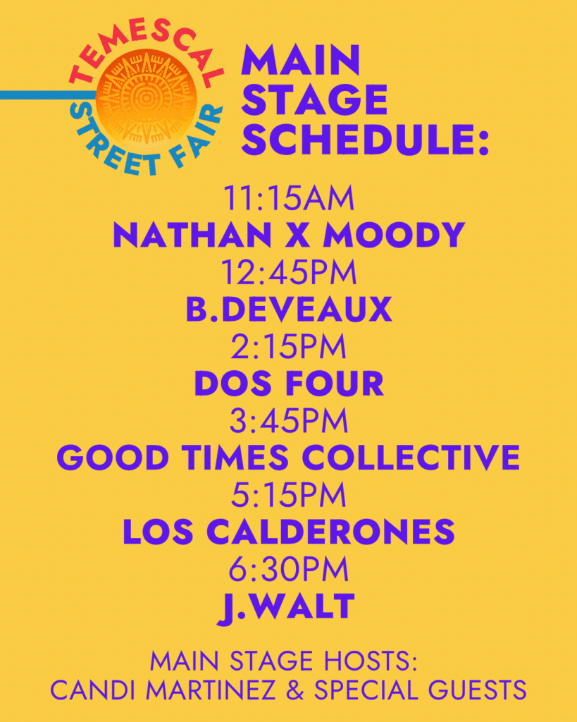 Temescal StreetFair 2026 SCHEDULE (1080 x 1350 px)