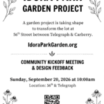 Idora Park Garden ~ Community Event