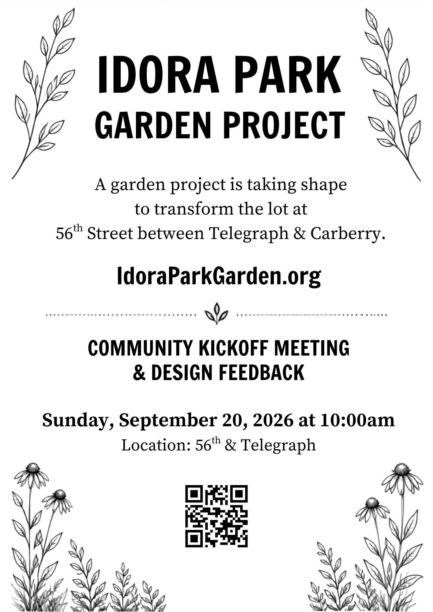 Idora Park Garden ~ Community Event