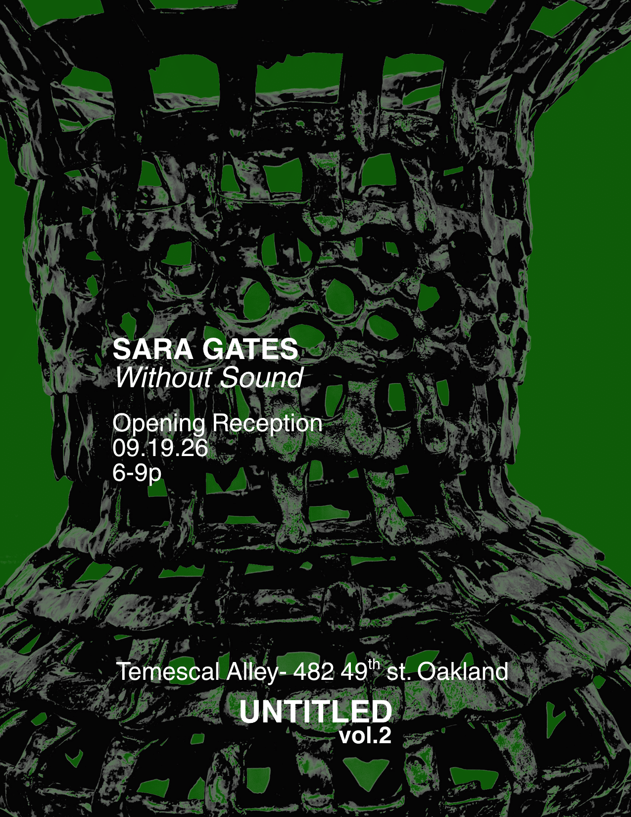 Opening Reception: Sara Gates "Without Sound"